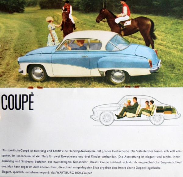 Wartburg 1000 Automobile Modelprogram 1964 Carbrochure (7123)